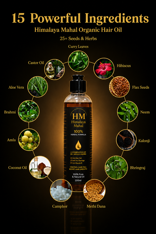 Himalaya Mahal Hair Growth Oil – 25+ Seeds & Herbs Formula | 100% Natural Hair Care